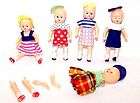 Vintage Funny Plastic Little Dolls Weird Faces Strange Eyes Altered 