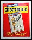   Vintage 3D THERMOMETER Sign Chesterfield Cigarette Tobacco  