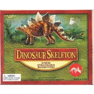 33 piece Styracosaurus Dinosaur Skeleton Wooden Puzzle
