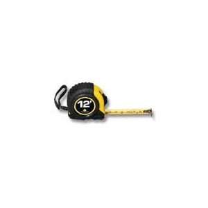  Pyramid Tape Measure, 1/2in.W x 12ft.L, Black/Yellow