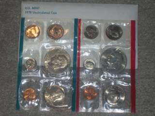 1978 P&D (12 Coin) Uncirculated U.S. Mint Set (2 IKE DOLLARS)  