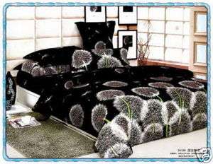   dandelion prints quilt duvet covers sets 4pc for full/queen comforter
