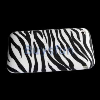 Black Zebra GEL Cover Case skin for Apple iPhone 3G 3GS  