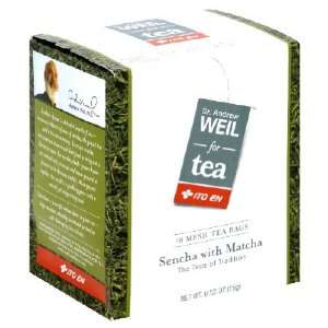 Dr. Weil Sencha With Matcha, 10 Bag (Pack of 6)