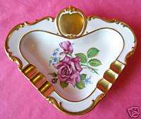 ANTIQUE SELB BAVARIA HEINRICH & CO HAND PAINTED ASHTRAY  