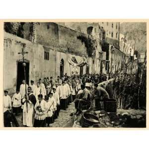  1927 Capri Italy Religious Procession Priest Altar Boys 