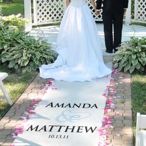 Custom Personalized Names & Date Wedding Aisle Runner  