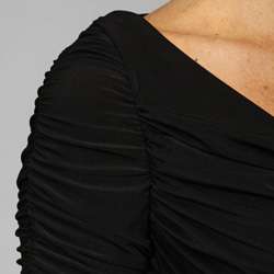 Tadashi Shoji Womens 3/4 sleeve Drape Jersey Dress  
