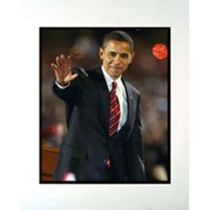  Barack Obama Waving 11 x 14 Photograph in a Matted 