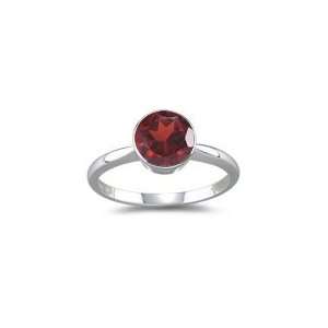  1.58 Cts Garnet Ring in 14K White Gold 8.5 Jewelry