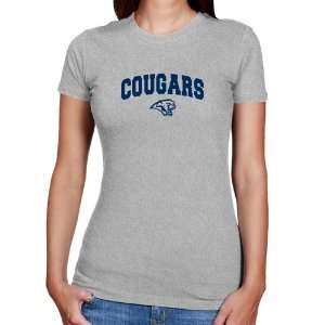  Houston Cougars T Shirt  Houston Cougars Ladies Ash Logo 