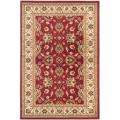 Lyndhurst Collection Majestic Ivory/ Red Rug (4 x 6)  