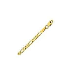  14k Yellow Gold 8 Inch X 3.0 mm Figaro Chain Bracelet 