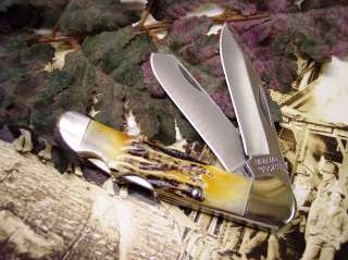   Cutlery StagBone Double Locking Copperhead Knife Made In USA  