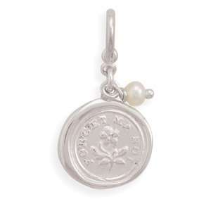    Forget Me Not Charm with Cultured Freshwater Pearl Jewelry