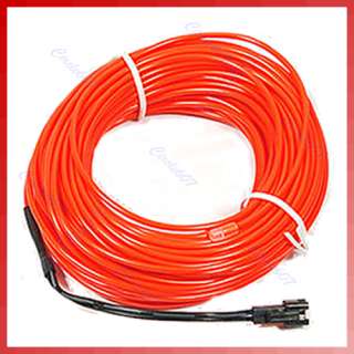 33 Flexible Neon Red Glow Light EL Wire Rope 110V 220V  