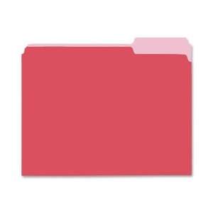   Folder, AST 1/3 Tab Cut, Letter Size, 100/BX, Red
