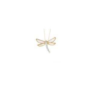 ZALES Lab Created Opal Dragonfly Pendant with Diamond Accents in 14K 