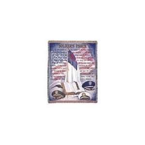  Soldiers Psalm Military Forces Prayer Tapestry Throw 