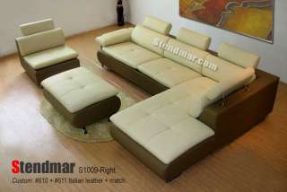 S1009G 4PC MODERN SECTIONAL LEATHER SOFA  