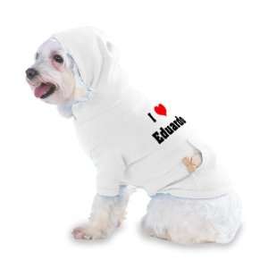   Eduardo Hooded T Shirt for Dog or Cat LARGE   WHITE
