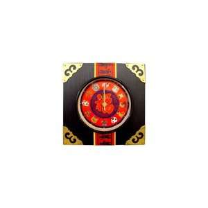  The Chinese Prosperity Clock  Blue & Red (Wood 