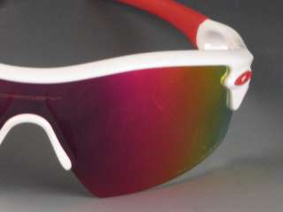 Oakley Radar Path White Frame & Red Iridium Polarized Lens Sunglasses 