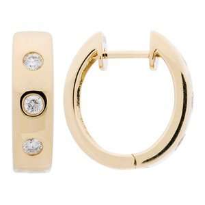  0.28 Carat 18kt Yellow Gold Diamond Earrings Jewelry