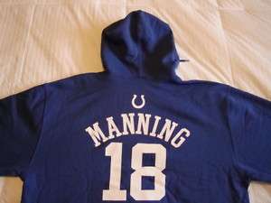 18 Manning NFL INDIANAPOLIS COLTS Hoodie XLarge NWT  