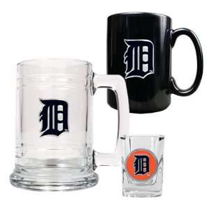  Detroit Tigers Mugs & Shot Glass Gift Set Sports 