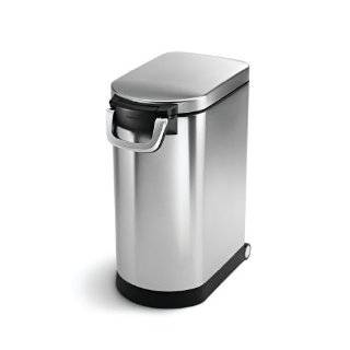 simplehuman Butterfly Step Trash Can, Fingerprint Proof Brushed 