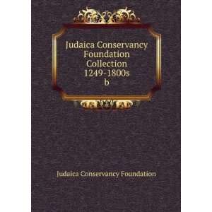   Conservancy Foundation Collection 1249 1800s. e Judaica Conservancy