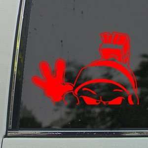  MARVIN MARTIAN Red Decal LOONEY TOONS Window Red Sticker 