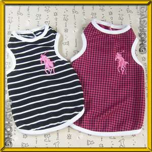 Dog Clothes J135,Polo Embroidered Tank Top Shirts  