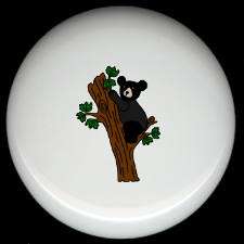 BLACK BEAR in TREE Cabin Lodge DECOR ~ Ceramic Knobs  
