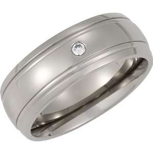 T944D Titanium 09.50 08Mm Polished Ring Band Jewelry