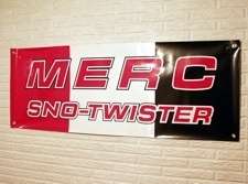 Vintage Merc Mercury Sno Twister Snowmobile Banner  