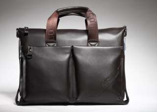 Mens Synthetic Leather Laptop Messenger Bag Briefcase Satchel ACM9 