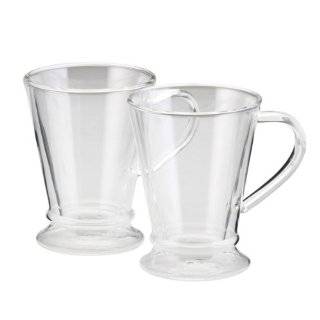 BonJour 2 Piece Insulated Glass Coffee Mug Set