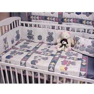   Patch Magic BLTB Series Blue Teddy Bear Crib Bedding Collection Baby