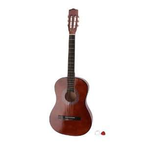  38 Acoustic Guitar Brown +Pick+chord Musical Instruments
