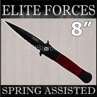 Dark Operation Elite Forces Tactical Aluminum Handle Spring Assisted 