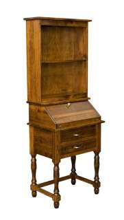 Amish Solid Wood Oak Secretary Writing Desk Bookcase Shaker Office New 
