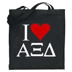  Alpha Xi Delta I Love Tote Bags 