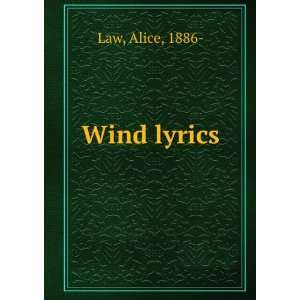  Wind lyrics Alice, 1886  Law Books