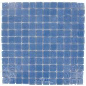   tile   1 x 1 antique glass tile in steel blue