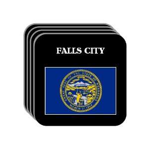  US State Flag   FALLS CITY, Nebraska (NE) Set of 4 Mini 