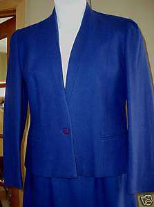 Andre Barreau New York Periwinkle Suit Jacket Skirt 14  