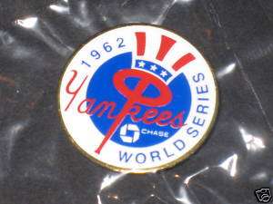 NEW YORK YANKEES 1962 WORLD SERIES PRESS PINS*LOT of 25*CHASE 15th 