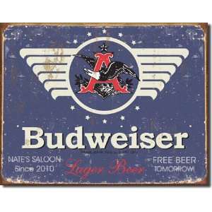  Personalized Budweiser Tin Sign Patio, Lawn & Garden